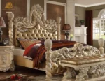 Royal Carved Tufted Bed Set - Image 3