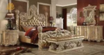 Royal Carved Tufted Bed Set
