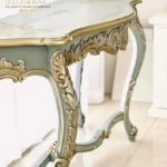 This Luxurious French Rococo Gilded Console Table