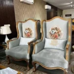 Regal Wingback Bedroom Chairs