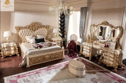 The Royal Carved Tufted Bed