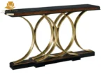Modern Chinioti Gold Ring-Base Console