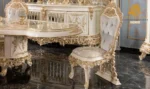 Luxury Hand-Carved Dining Chair Set - Image 5