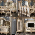 Luxury Hand-Carved Dining Chair Set