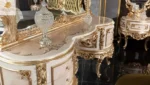 Royal Gold Carved Bedroom Set - Image 8