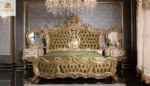 Royal Gold Carved Bedroom Set - Image 4